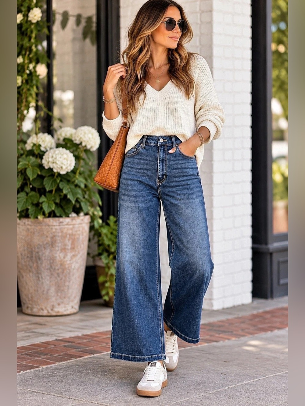 Flying Banana High Rise Cropped Wide Leg Jeans 16M NWT Stretch Denim